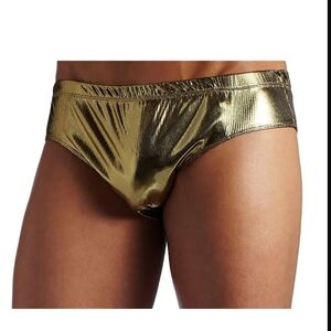 Men's Metallic Gold Briefs